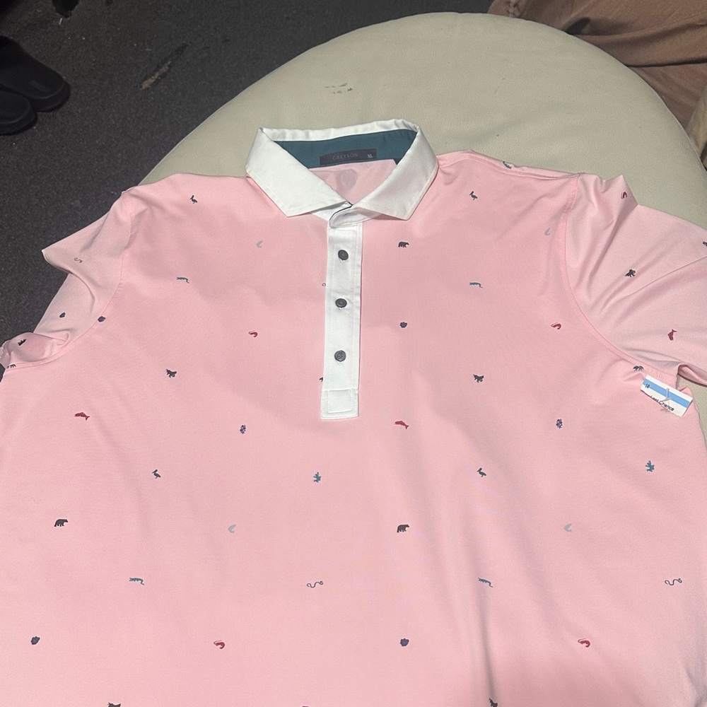 Men's Greyson Pink Polo Shirt
